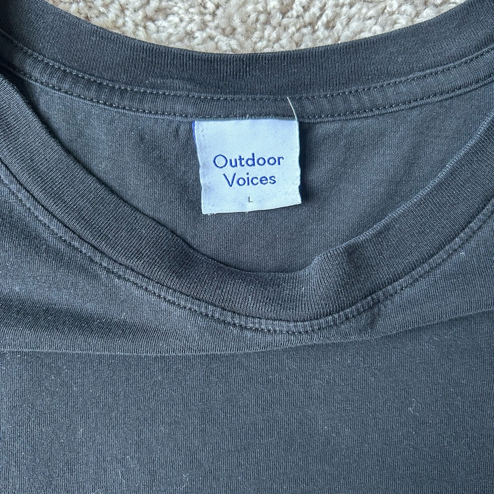 Outdoor Voices Black Cotton T-Shirt - Picture 3 of 5